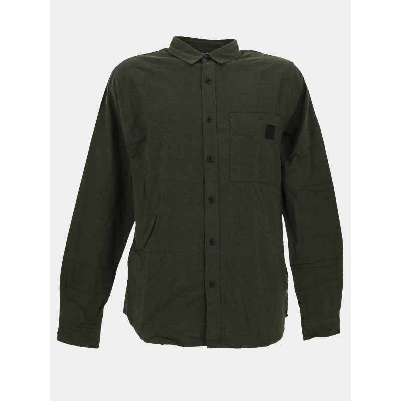 Chemise en coton debin kaki homme - Le Temps Des Cerises