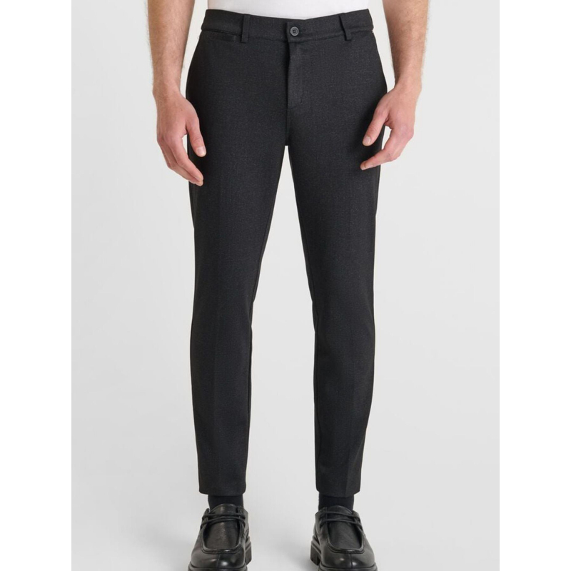 Pantalon effet chiné dexa noir homme - Le Temps Des Cerises