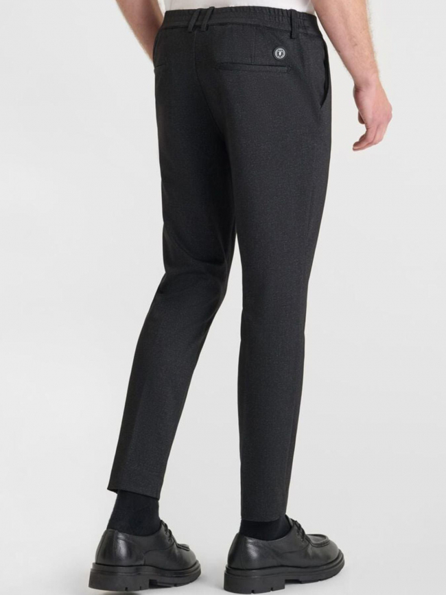 Pantalon effet chiné dexa noir homme - Le Temps Des Cerises