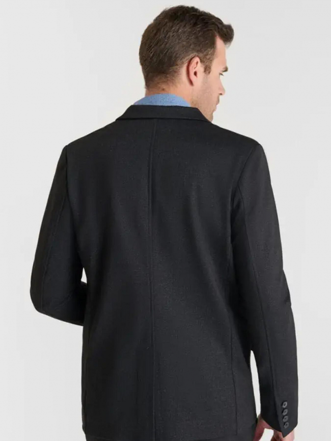 Veste blazer effet chiné spand noir homme - Le Temps Des Cerises