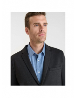 Veste blazer effet chiné spand noir homme - Le Temps Des Cerises
