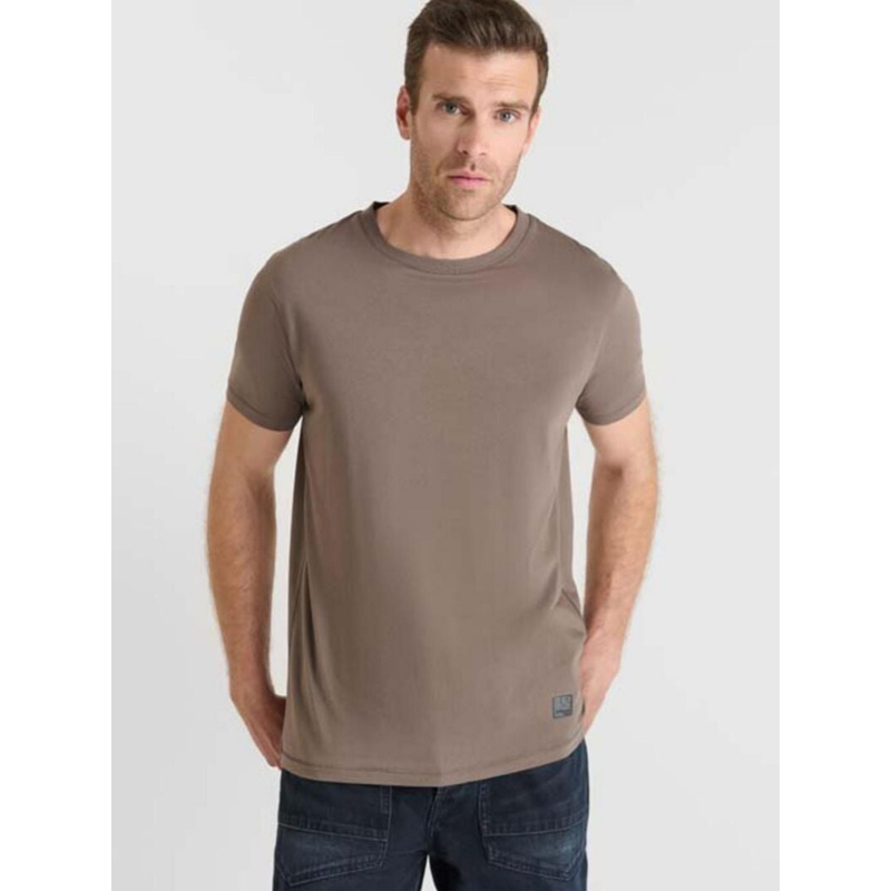 T-shirt uni obrown cord gris homme - Le Temps Des Cerises
