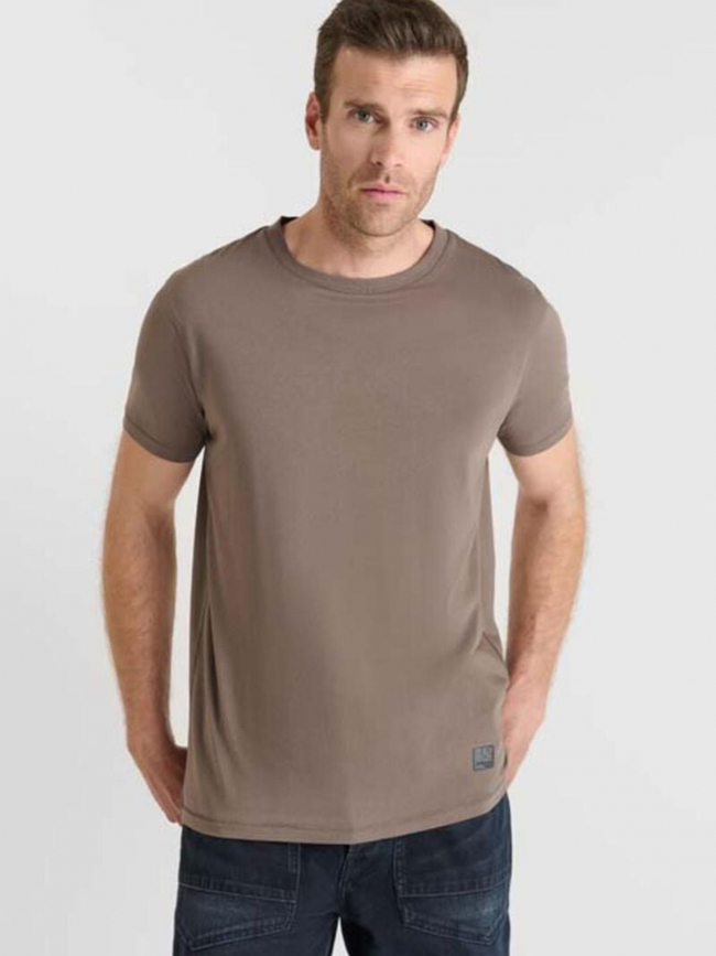 T-shirt uni obrown cord gris homme - Le Temps Des Cerises