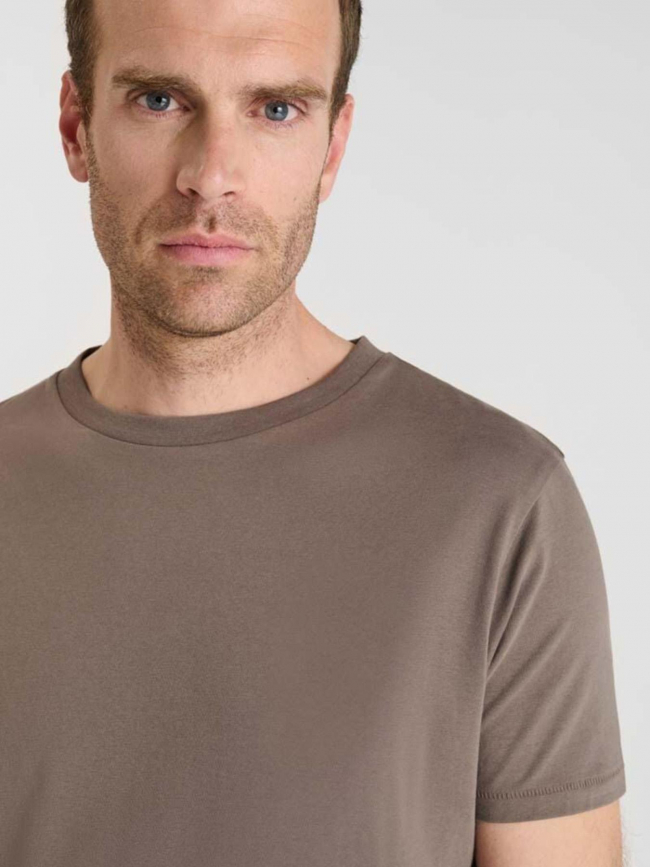 T-shirt uni obrown cord gris homme - Le Temps Des Cerises