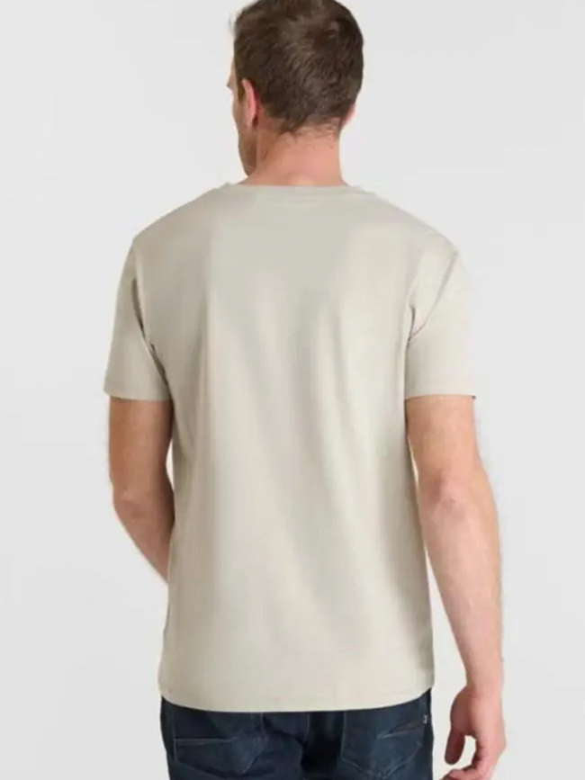 T-shirt uni obrown beige homme - Le Temps Des Cerises