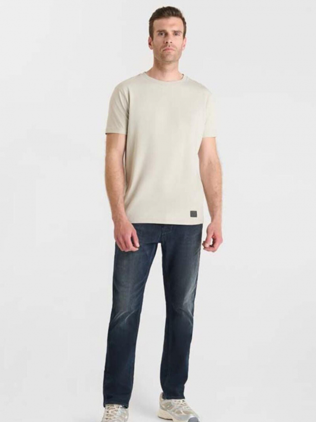 T-shirt uni obrown beige homme - Le Temps Des Cerises