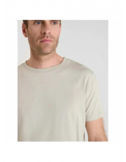 T-shirt uni obrown beige homme - Le Temps Des Cerises