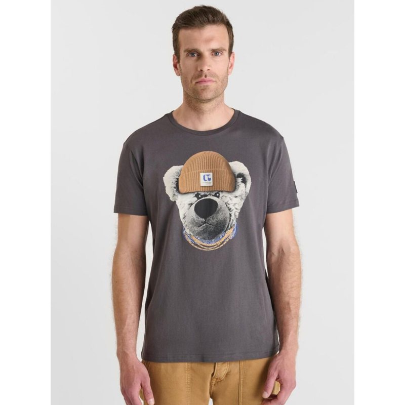 T-shirt à manches courtes astor gris homme - Le Temps Des Cerises