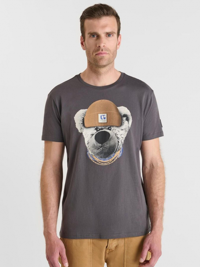 T-shirt à manches courtes astor gris homme - Le Temps Des Cerises