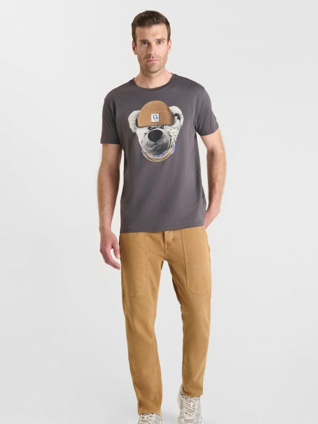 T-shirt à manches courtes astor gris homme - Le Temps Des Cerises