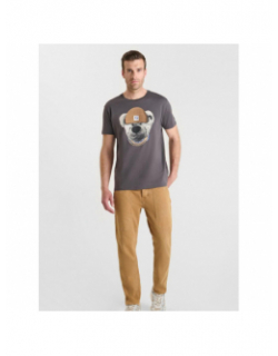 T-shirt à manches courtes astor gris homme - Le Temps Des Cerises