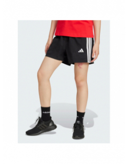 Short de sport 3 bandes noir et blanc femme - Adidas