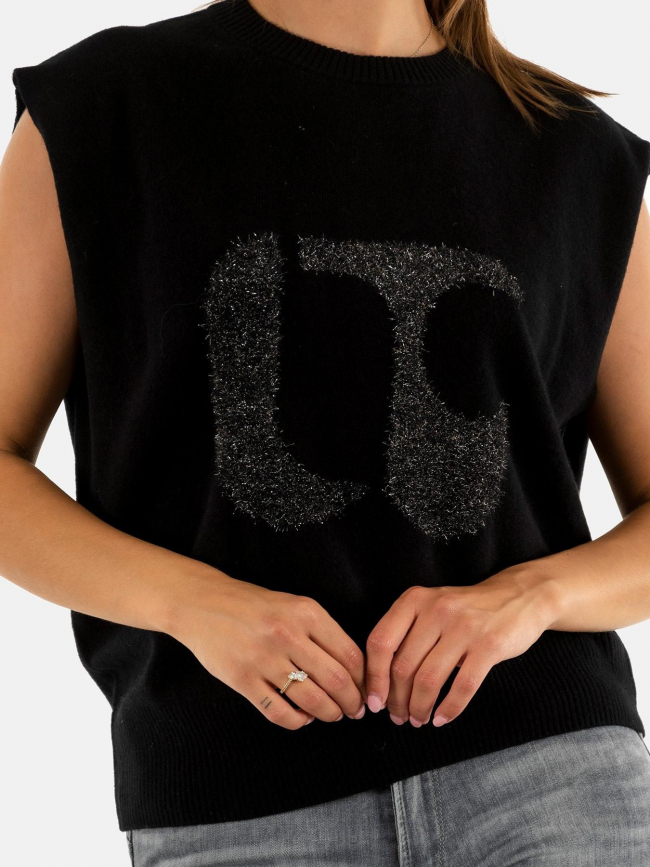 Pull en laine janice noir femme - Le Temps Des Cerises