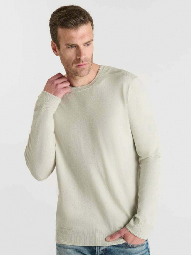 Pull nardi beige homme - Le Temps Des Cerises
