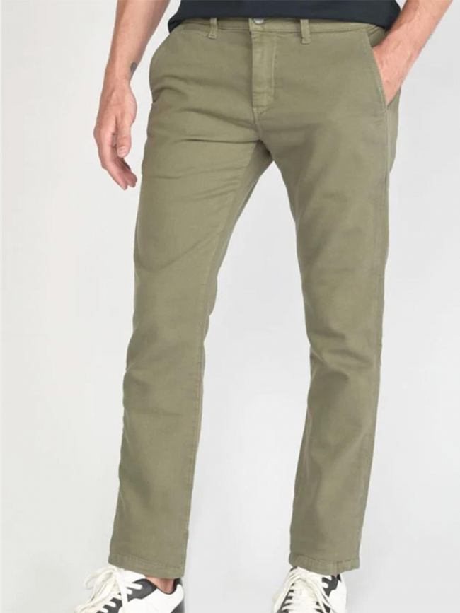 Pantalon chino jogg kurt kaki homme - Le Temps Des Cerises
