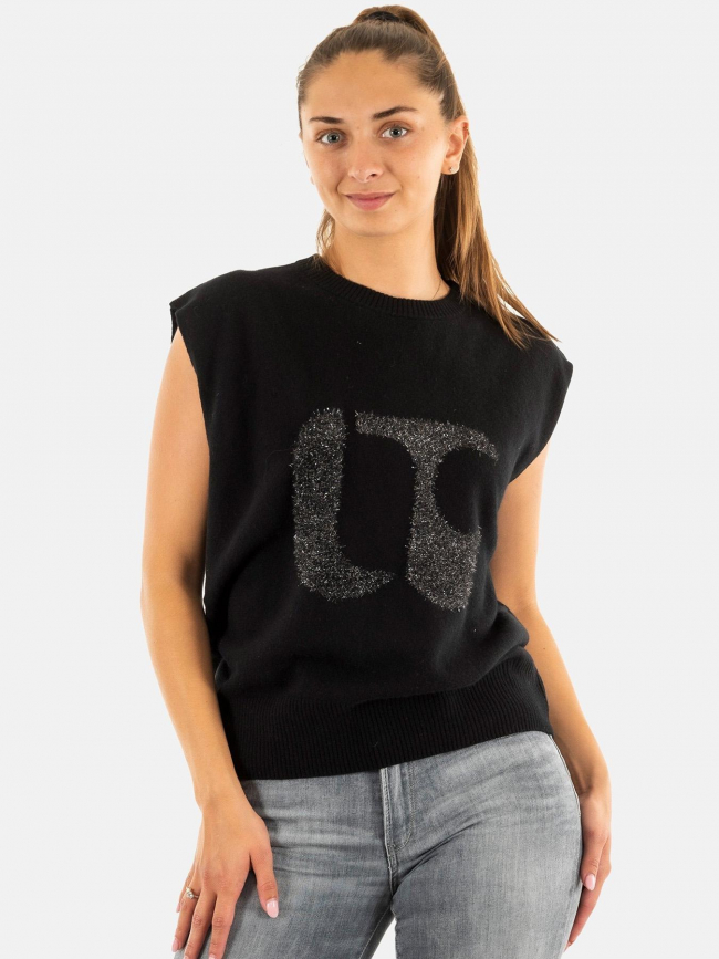 Pull en laine janice noir femme - Le Temps Des Cerises