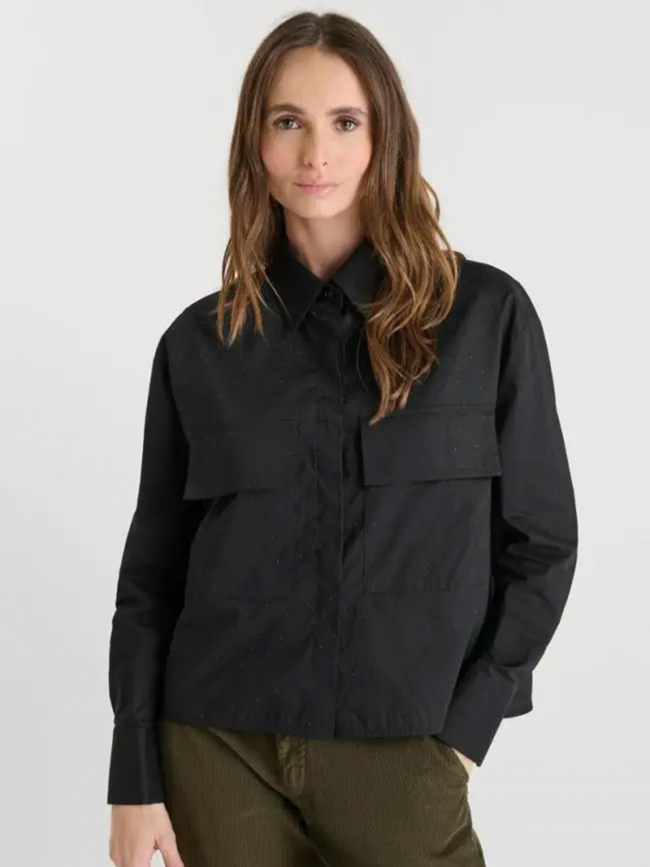 Chemise strass gullin noir femme - Le Temps Des Cerises
