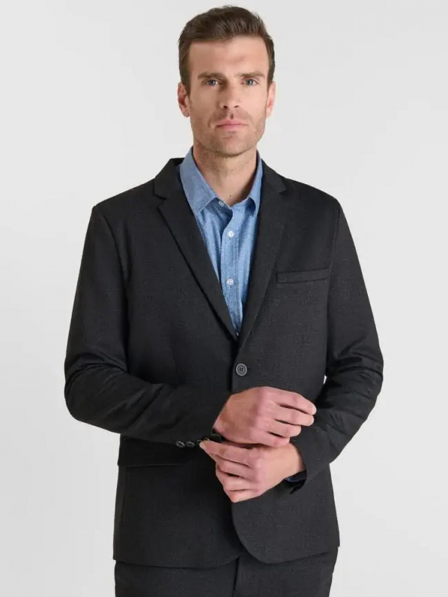 Veste blazer effet chiné spand noir homme - Le Temps Des Cerises