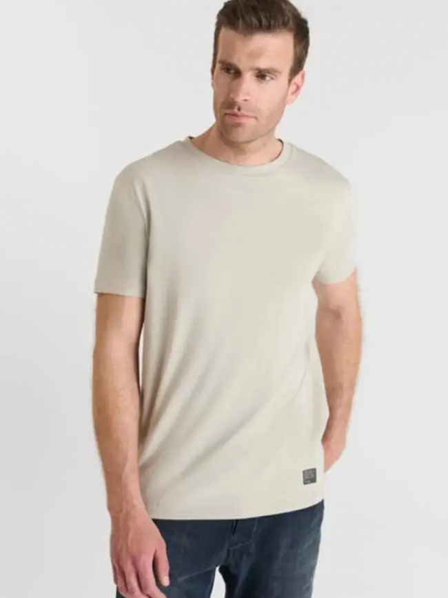 T-shirt uni obrown beige homme - Le Temps Des Cerises