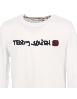 T-shirt manches longues clap blanc garçon - Teddy Smith