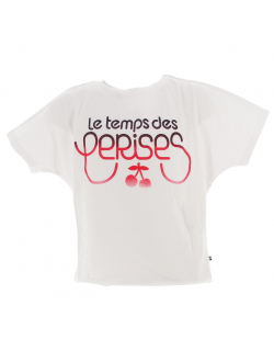 T-shirt yuna blanc fille - Le Temps Des Cerises