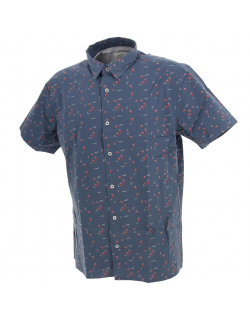 Chemise manches courtes mascara bleu homme - Oxbow