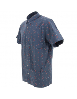 Chemise manches courtes mascara bleu homme - Oxbow