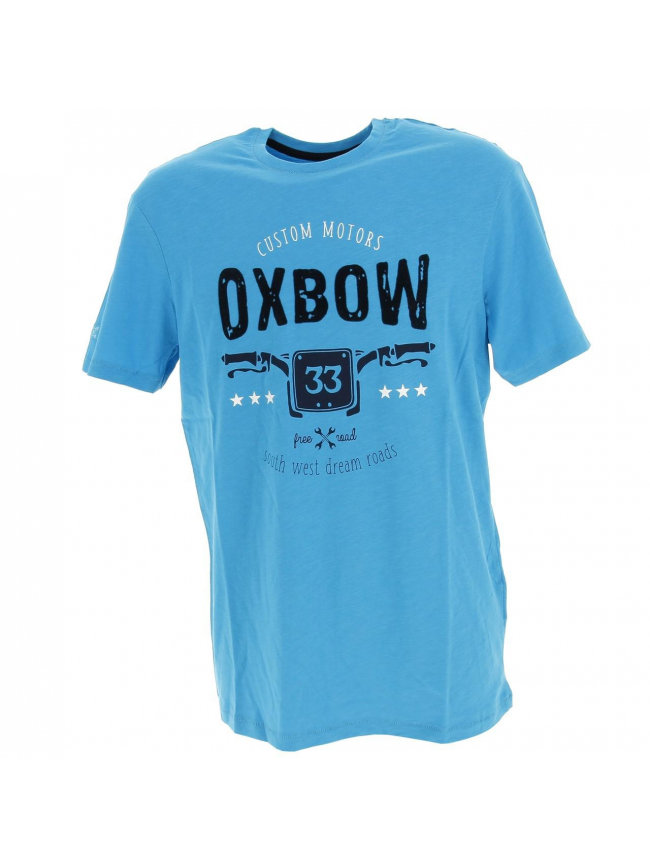 T-shirt tustom turquoise homme - Oxbow