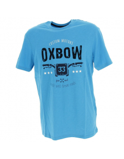 T-shirt tustom turquoise homme - Oxbow