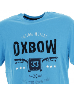 T-shirt tustom turquoise homme - Oxbow
