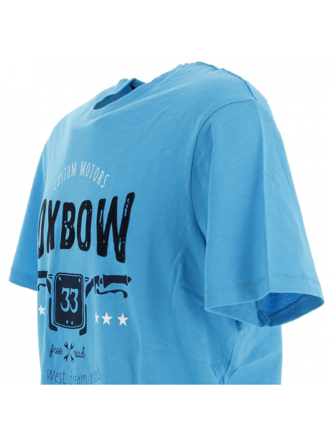 T-shirt tustom turquoise homme - Oxbow