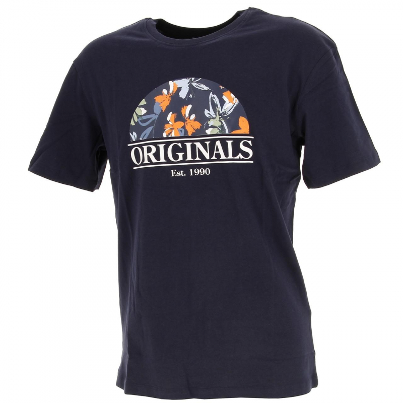 T-shirt flower branding bleu marine homme - Jack & Jones
