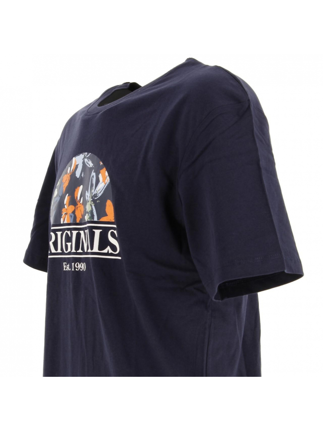 T-shirt flower branding bleu marine homme - Jack & Jones