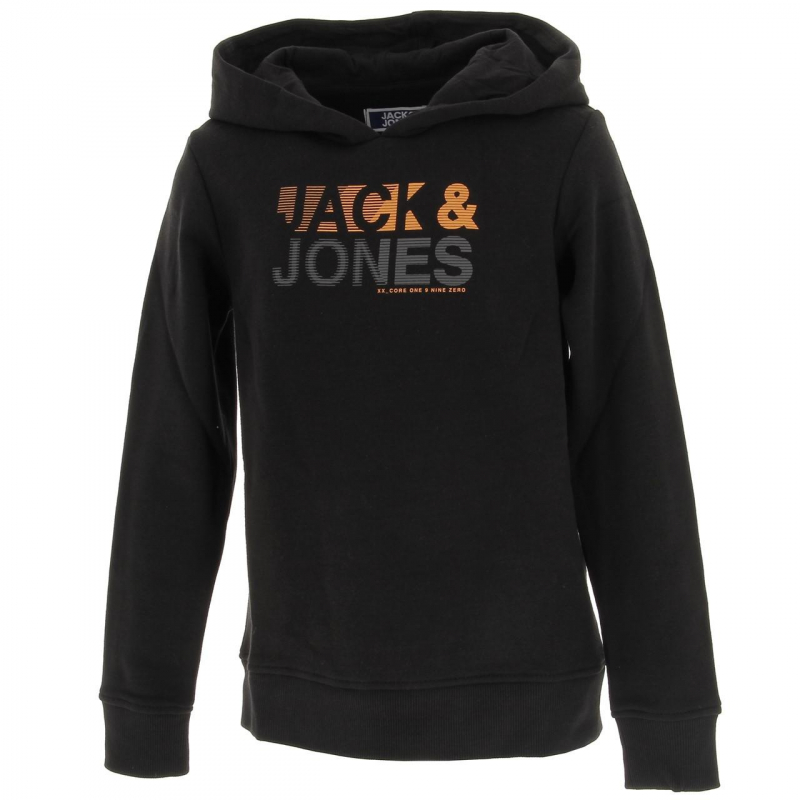 Sweat à capuche floki noir garçon - Jack & Jones