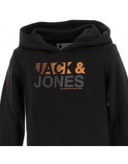 Sweat à capuche floki noir garçon - Jack & Jones