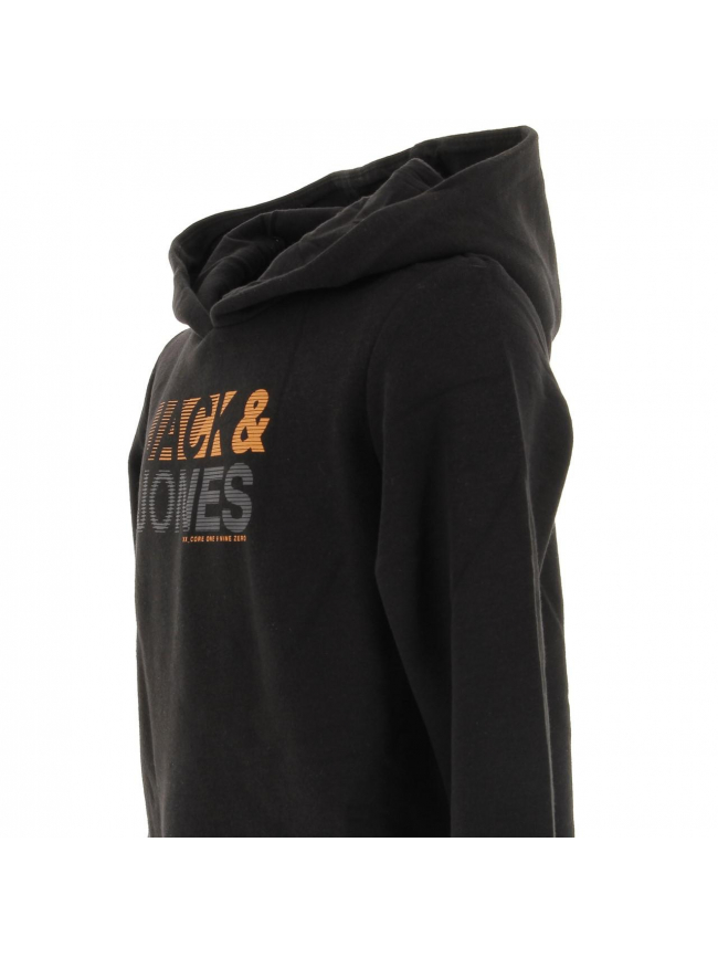 Sweat à capuche floki noir garçon - Jack & Jones