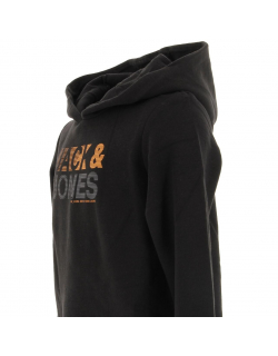 Sweat à capuche floki noir garçon - Jack & Jones