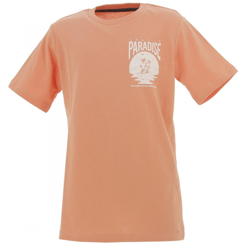 T-shirt paradise chiller orange garçon - Jack & Jones