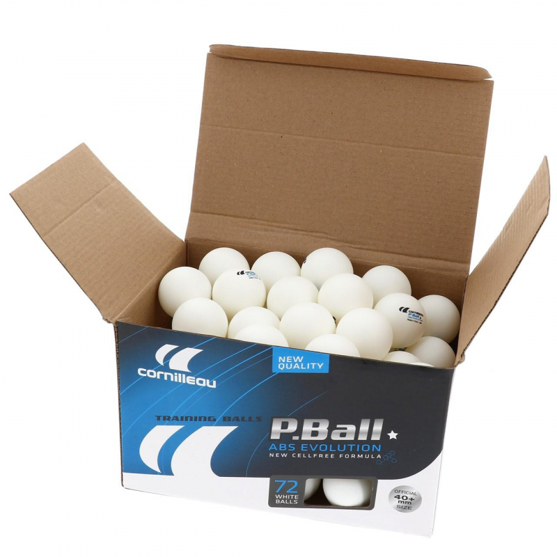 Pack 72 balles de tennis de table blanc - Cornilleau