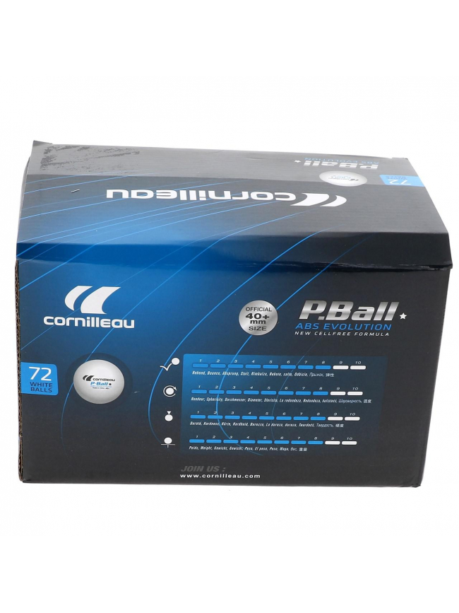 Pack 72 balles de tennis de table blanc - Cornilleau