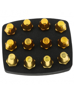 Pack 12 crampons de football alu 13-16 jaune - Uhlsport