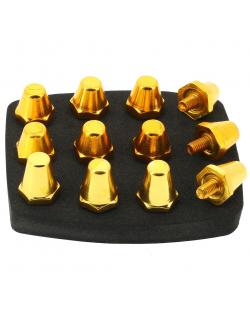 Pack 12 crampons de football alu 13-16 jaune - Uhlsport