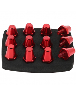 Pack 12 crampons de football alu 13-16 rouge - Uhlsport