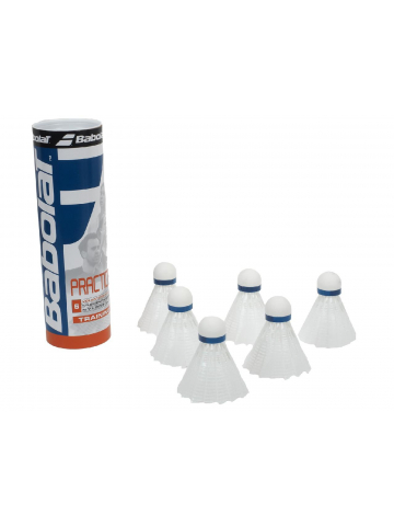 Pack 6 volants de badminton practice blanc - Babolat