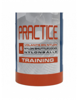 Pack 6 volants de badminton practice blanc - Babolat