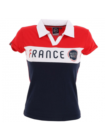 Polo france bleu marine/rouge femme - Allez Les Bleus