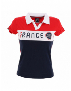 Polo france bleu marine/rouge femme - Allez Les Bleus