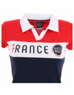 Polo france bleu marine/rouge femme - Allez Les Bleus