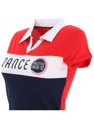 Polo france bleu marine/rouge femme - Allez Les Bleus