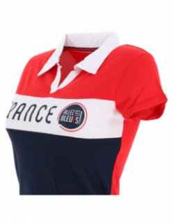 Polo france bleu marine/rouge femme - Allez Les Bleus